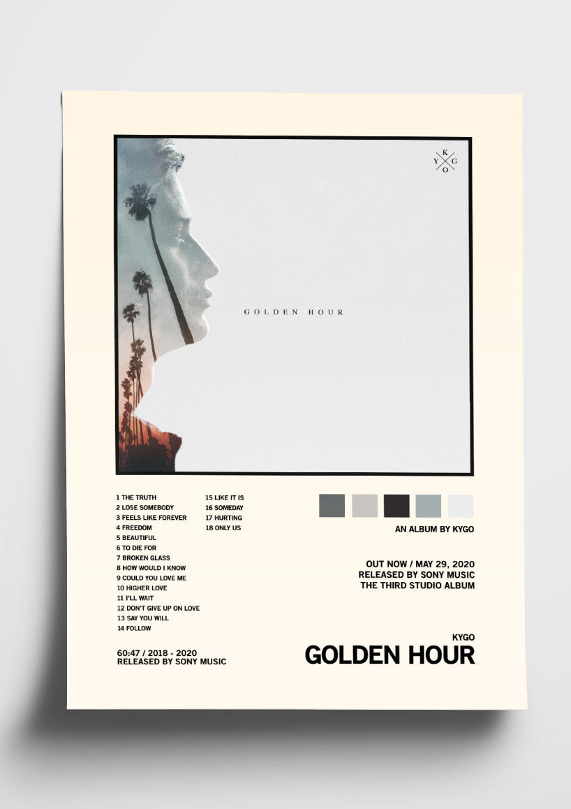 Kygo 'Golden Hour' Album Art Tracklist Poster