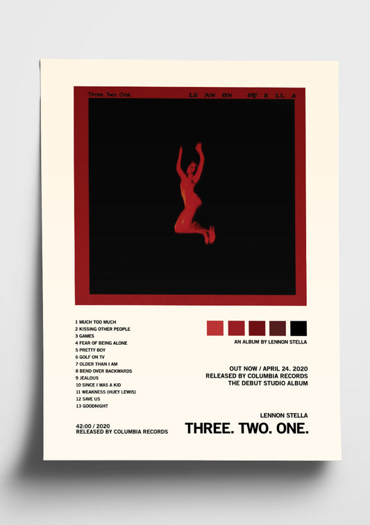Lennon Stella 'Three. Two. One.' Album Art Tracklist Poster
