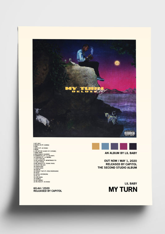 Lil Baby 'My Turn' Album Art Tracklist Poster