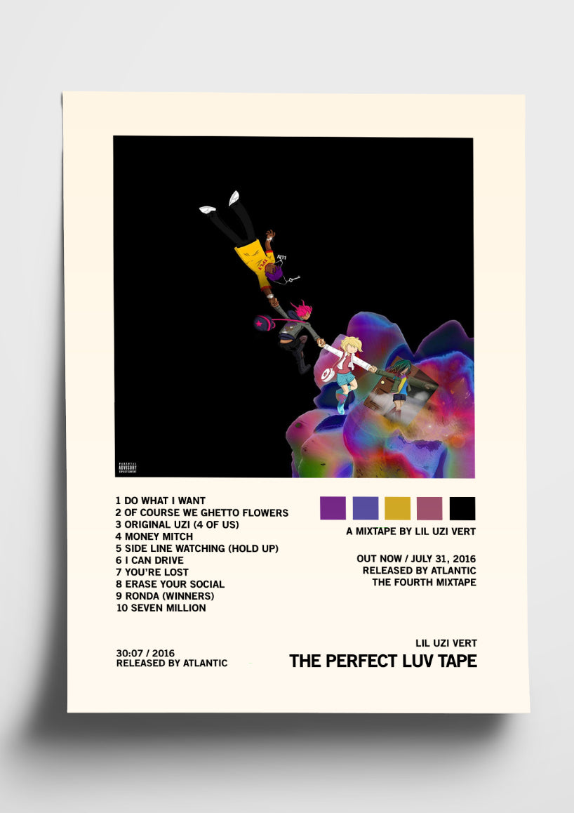 Lil Uzi Vert 'The Perfect Luv Tape' Album Art Tracklist Poster – The
