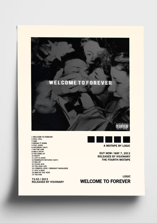 Logic 'Welcome To Forever' Album Art Tracklist Poster