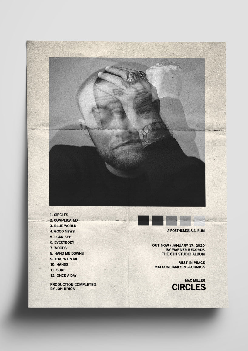Mac Miller 'Circles' Album Tracklist Poster
