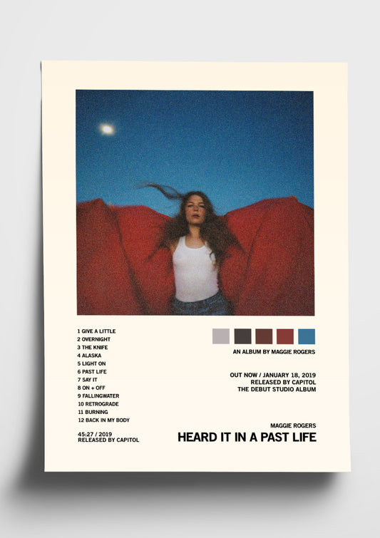 Maggie Rogers 'Heard It In A Past Life' Album Art Tracklist Poster