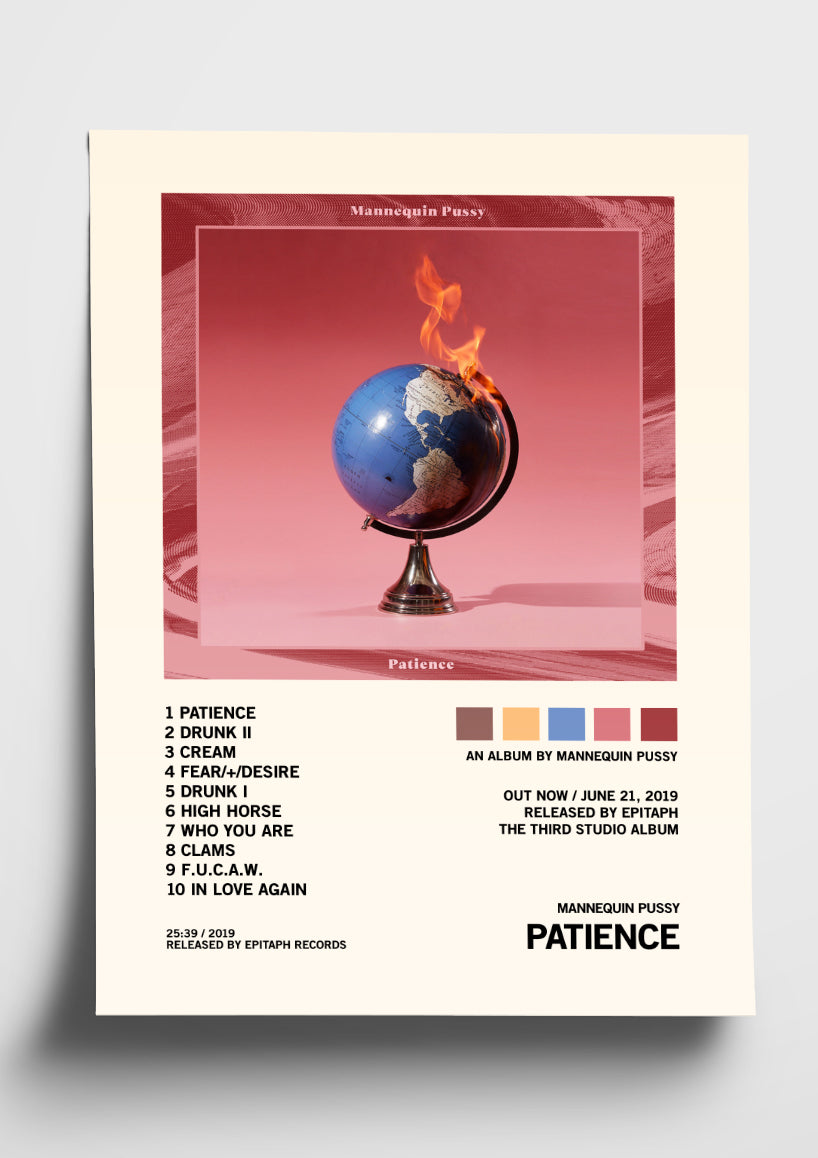 Mannequin Pussy 'Patience' Album Art Tracklist Poster