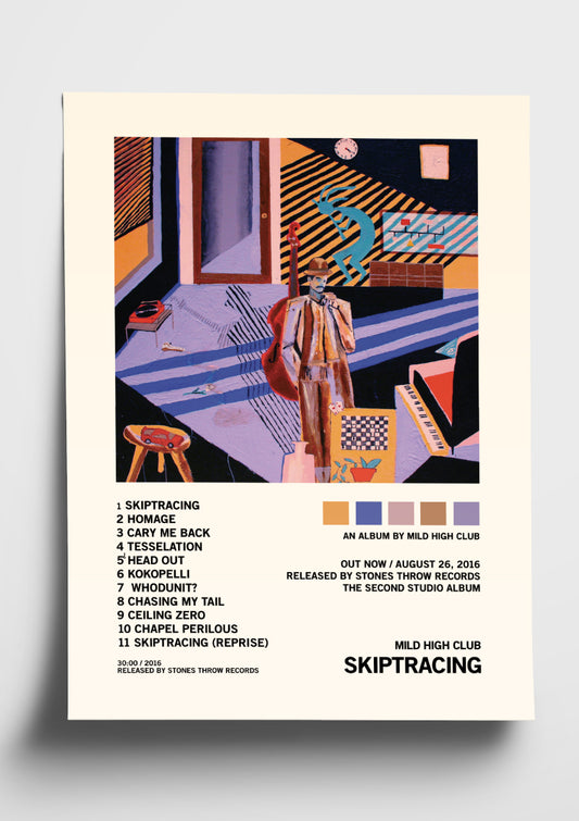 Mild High Club 'Skiptracing' Album Art Tracklist Poster