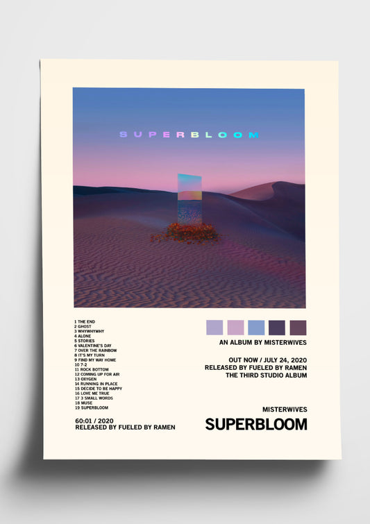 Misterwives 'Superbloom' Album Art Tracklist Poster
