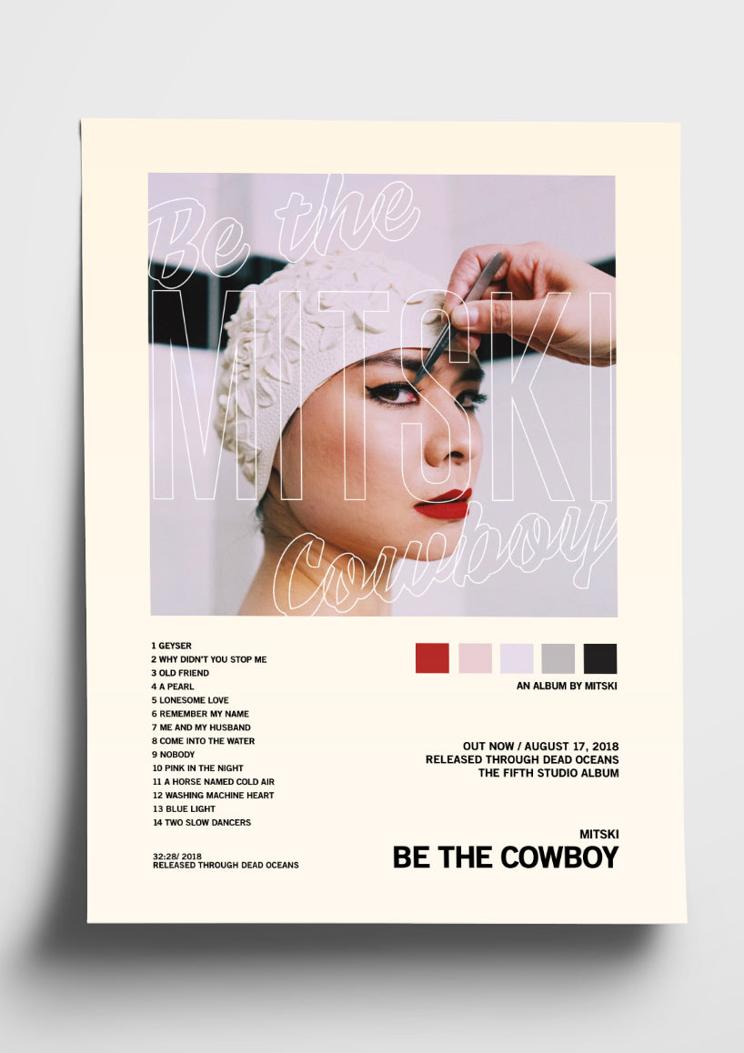 Mitski 'Be The Cowboy' Album Art Tracklist Poster