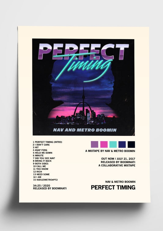 Nav 'Perfect Timing' Album Art Tracklist Poster