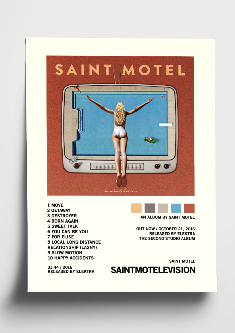 Saint Motel 'saintmotelevision' Album Art Tracklist Poster