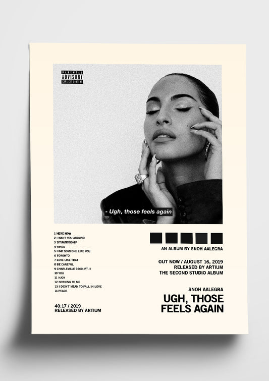 Snoh Alegra 'Ugh, Those Feels Again' Album Art Tracklist Poster