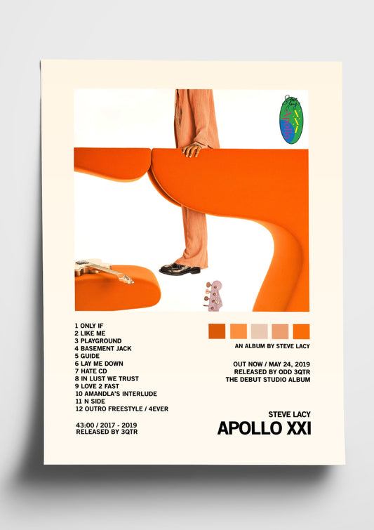 Steve Lacy 'APOLLO XXI' Album Art Tracklist Poster