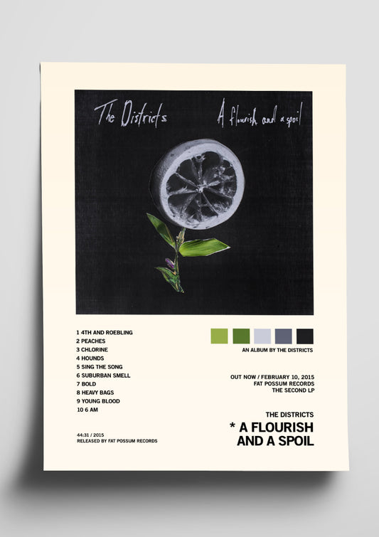The Districts 'A Flourish And Spoil' Tracklist Poster