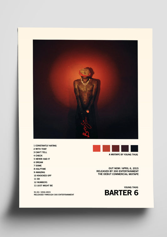 Young Thug 'Barter 6' Album Tracklist Poster